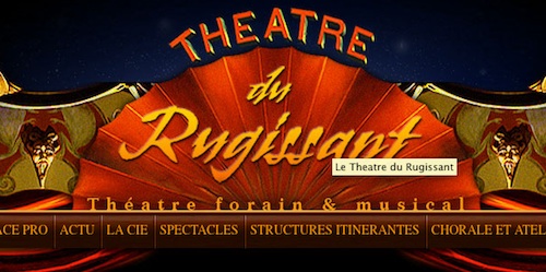 capture d'écran du site du théâtre du Rugissant